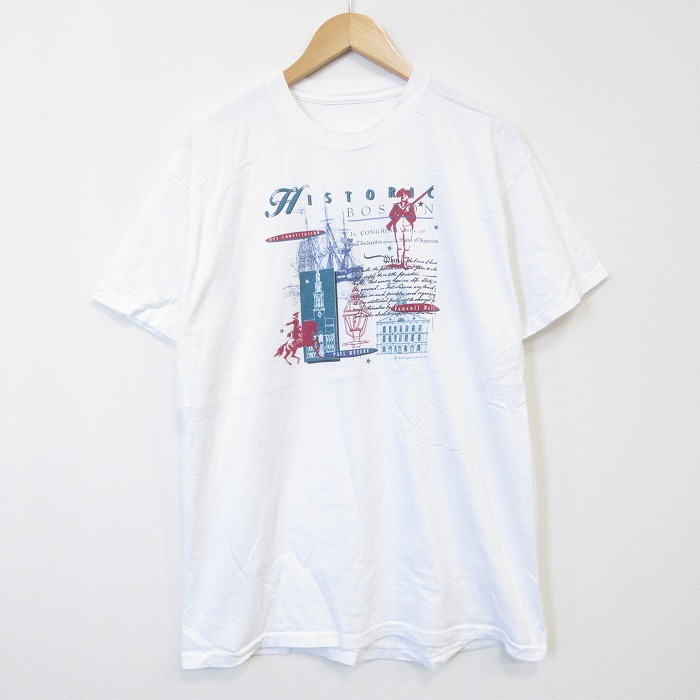 90s 半袖Tシャツ ボストン ホワイト メンズL相当 | 古着