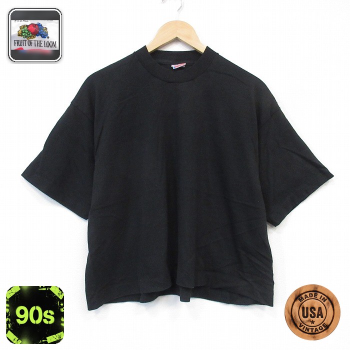 フルーツオブザルーム 90s 半袖Tシャツ ブラック メンズXL相当 | 古着