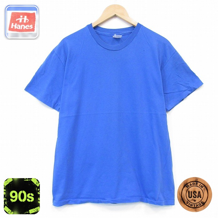 古着通販 L☆古着 ヘインズ 半袖 ビンテージ Tシャツ メンズ 90年代