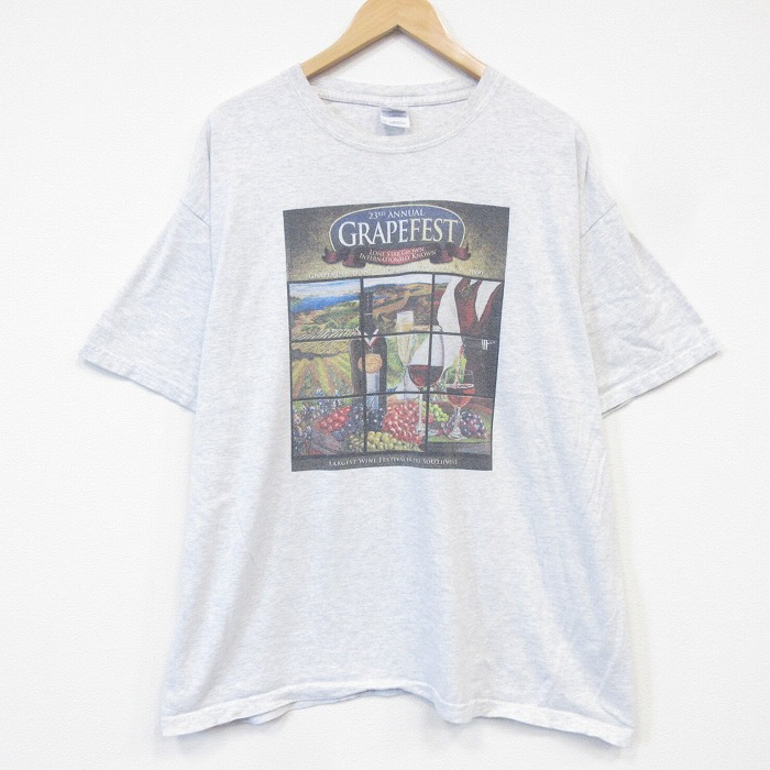 00s 半袖Tシャツ グレープフェス グレー メンズXL相当 | 古着