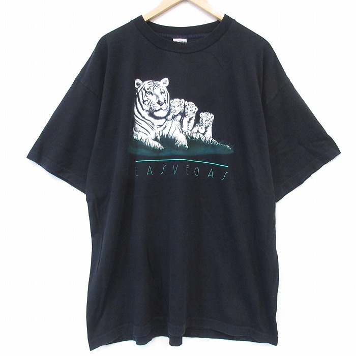 90s 半袖Tシャツ トラ ブラック メンズXL相当 | 古着