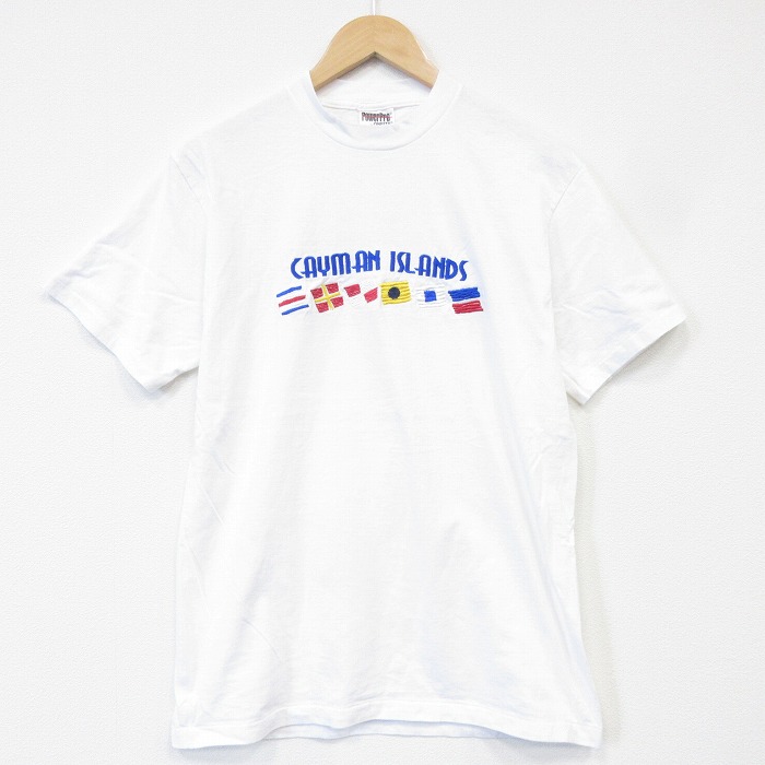 オニータ 90s 半袖Tシャツ CAYMAN刺繍 ホワイト メンズM相当 | 古着