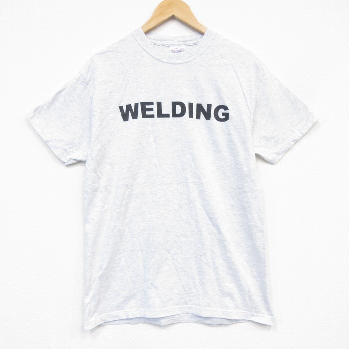 ヘインズ 00s 半袖Tシャツ WELDING グレー メンズM相当 | 古着