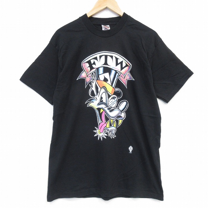 フルーツオブザルーム 90s 半袖Tシャツ FTW ブラック メンズL相当 | 古着