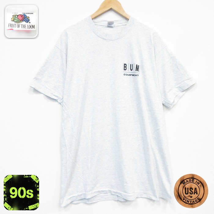 フルーツオブザルーム 90s 半袖Tシャツ bum equipment グレー メンズXL相当 | 古着