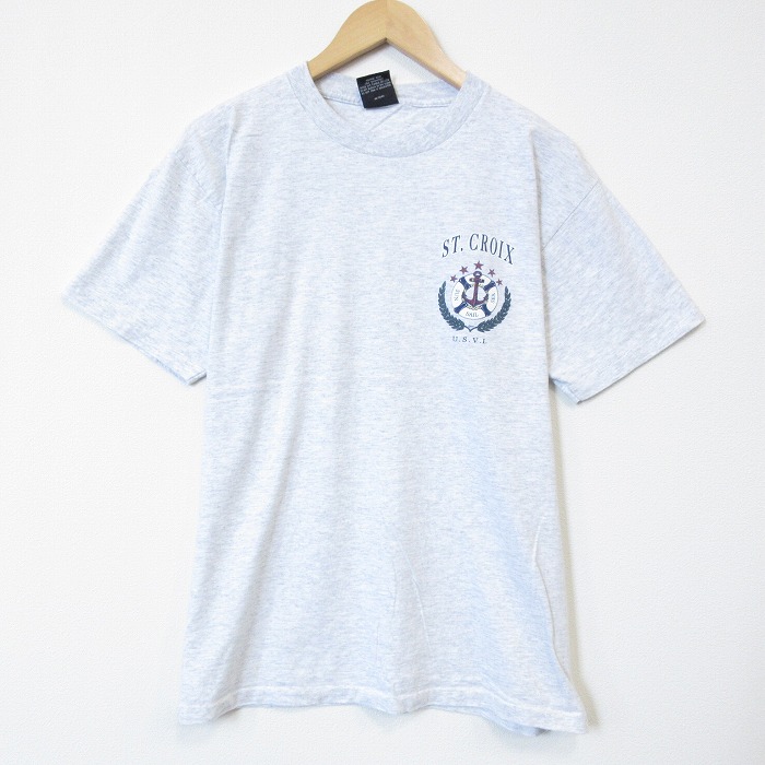90s 半袖Tシャツ USVI 霜降りグレー L | 古着 26aug27