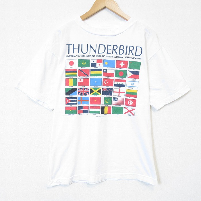 90s 半袖Tシャツ 国旗 ホワイト XL | 古着 26aug27
