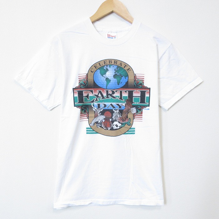 ヘインズ 90s 半袖Tシャツ シカトラ ホワイト M | 古着 26aug27
