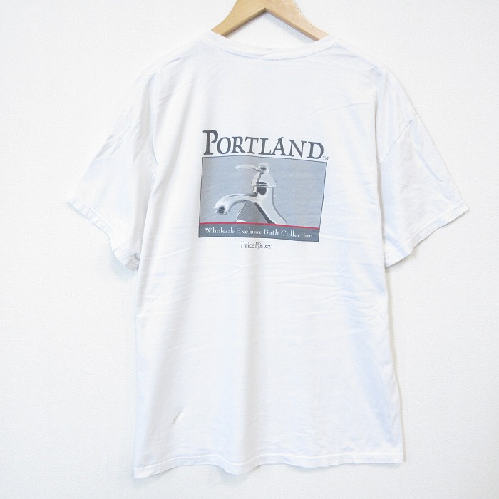 ヘインズ 00s 半袖Tシャツ 水道 ライトブルー XL | 古着 26aug27