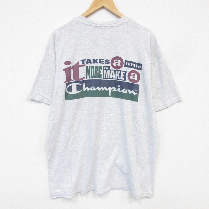チャンピオン 90s 半袖Tシャツ it 霜降りグレー メンズXL相当 | 古着
