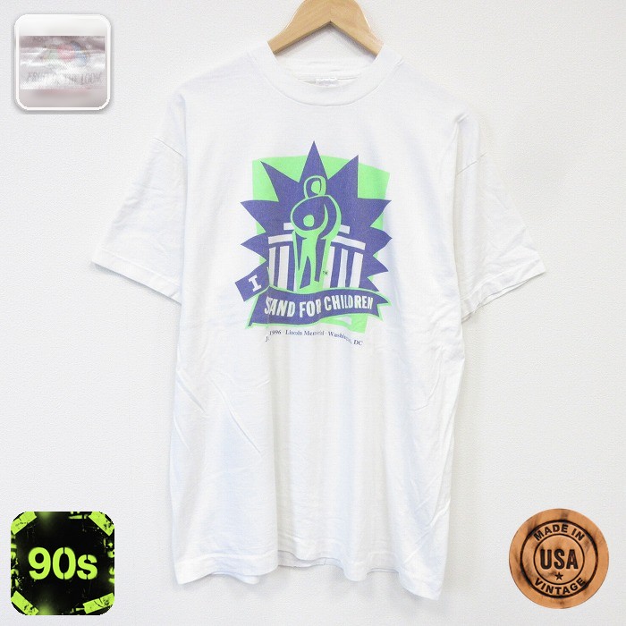 フルーツオブザルーム 90s 半袖Tシャツ ワシントンDC ホワイト メンズXL相当 | 古着