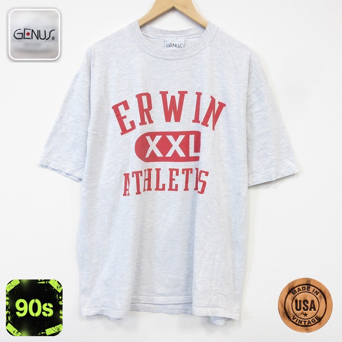 90s 半袖Tシャツ ERWIN 霜降りグレー メンズXL相当 | 古着