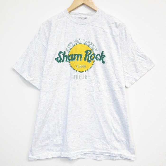 オニータ 90s 半袖Tシャツ シャムロック グレー メンズXL相当 | 古着