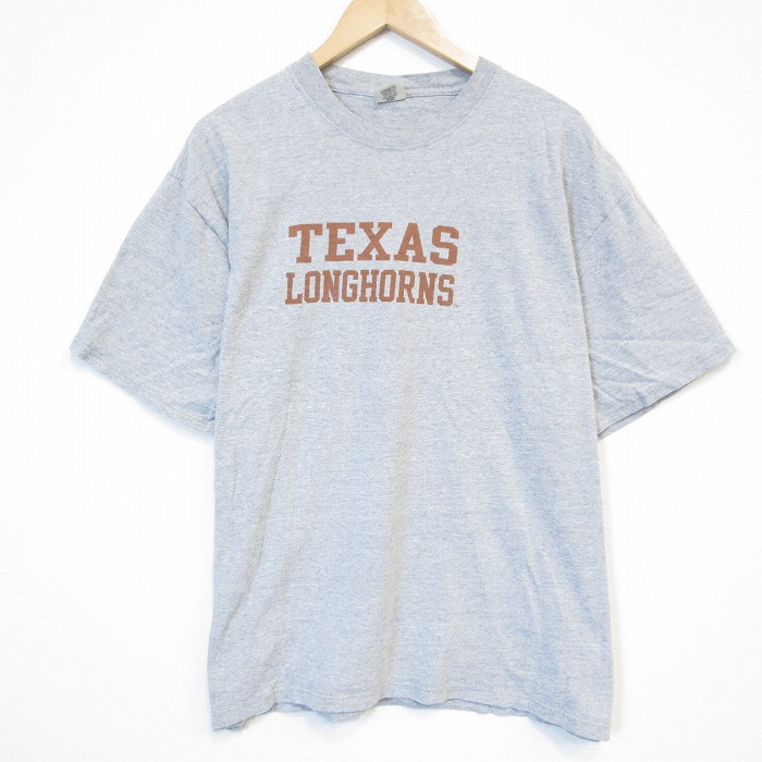 90s 半袖Tシャツ テキサスロングホーン グレー メンズXL相当 | 古着
