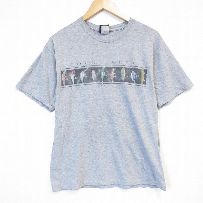 ヘインズ 00s 半袖Tシャツ ルアー グレー メンズL相当 | 古着