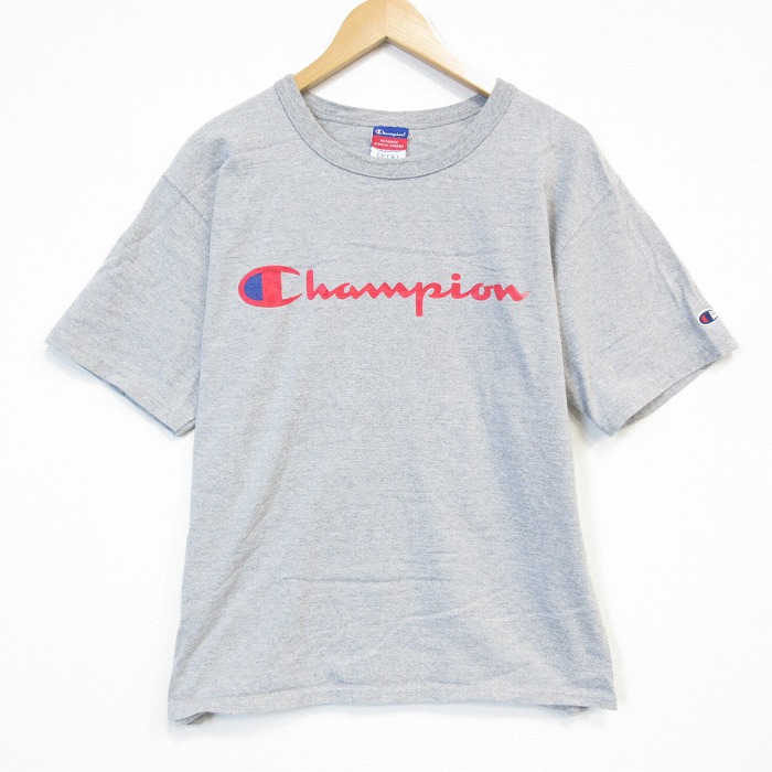 チャンピオン 00s 半袖Tシャツ ビッグロゴ グレー メンズL相当 | 古着