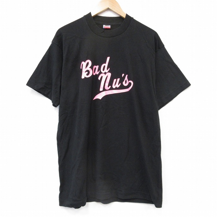 フルーツオブザルーム 90s 半袖Tシャツ Bad ブラック メンズXL相当 | 古着