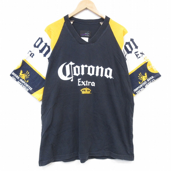 コロナ 90s 半袖Tシャツ コロナビール ブラック メンズXL相当 | 古着