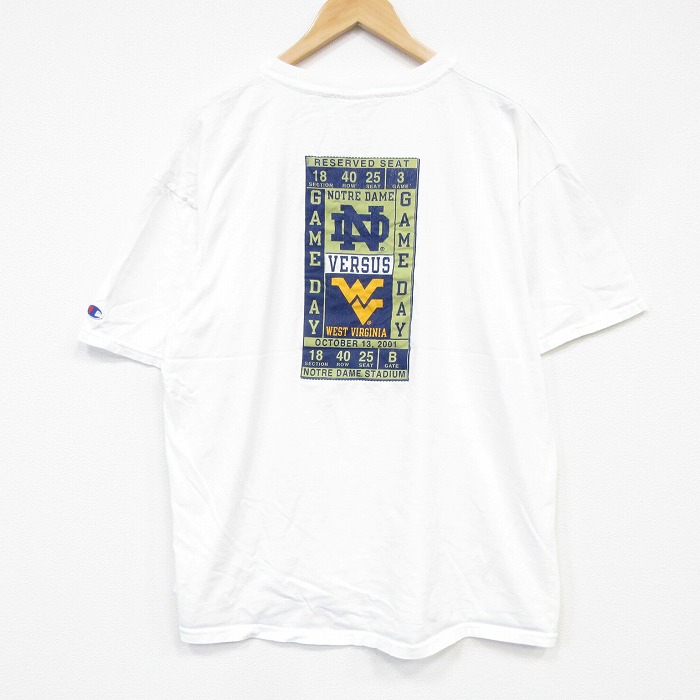チャンピオン 00s 半袖Tシャツ アメフト ホワイト メンズXL相当 | 古着