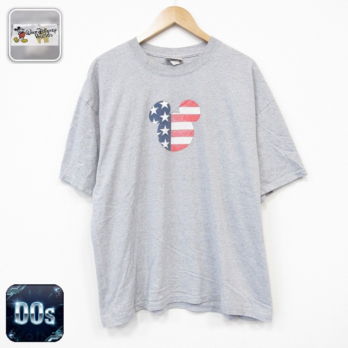 00s 半袖Tシャツ ディズニー グレー メンズXL相当 | 古着