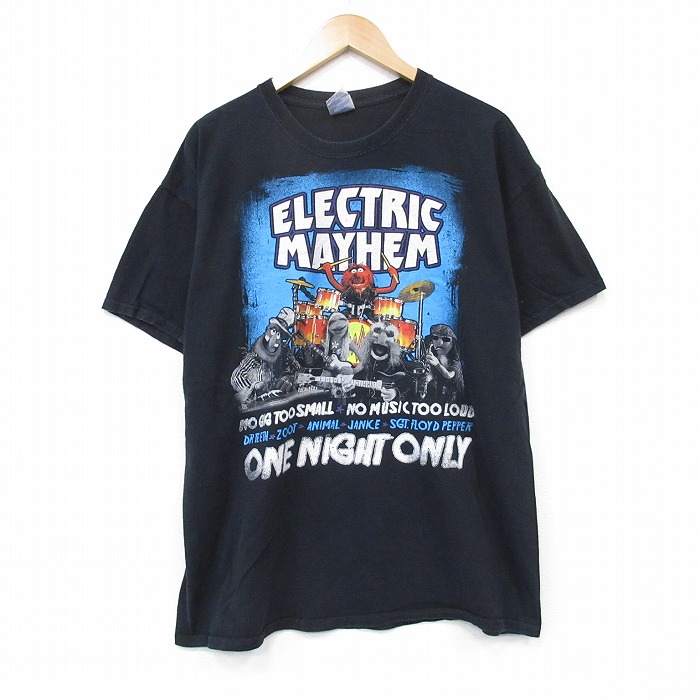 ディズニー 00s 半袖Tシャツ ELECTRIC MAYHEM ブラック メンズXL相当 | 古着