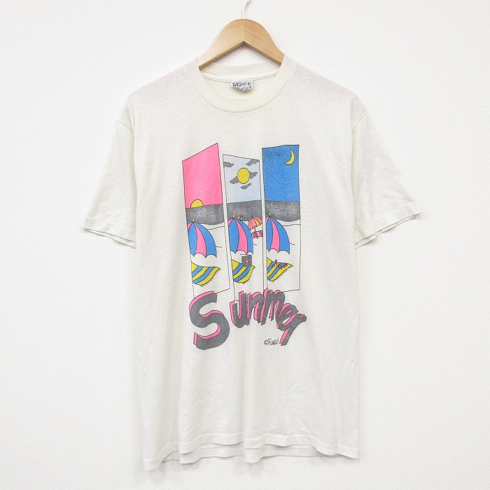 90s 半袖Tシャツ サマー ホワイト メンズM相当 | 古着