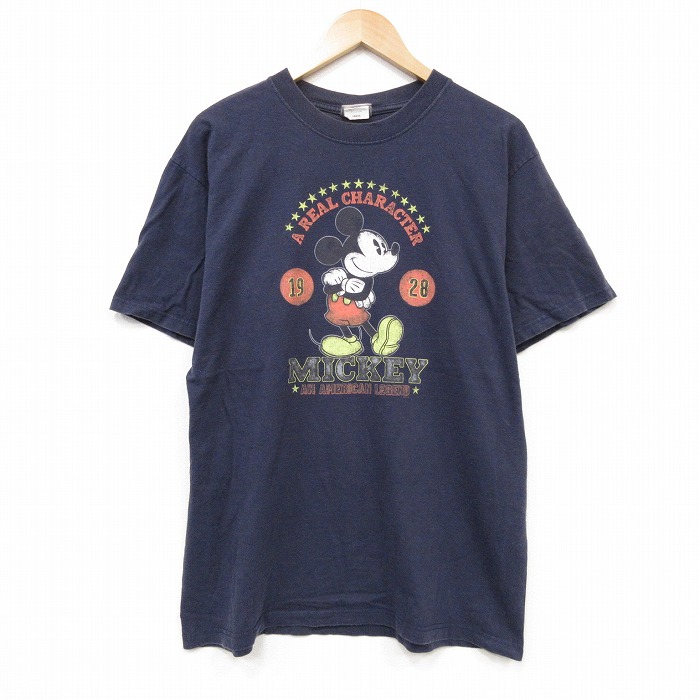 00s 半袖Tシャツ ディズニー ミッキー ブラック メンズL相当 | 古着