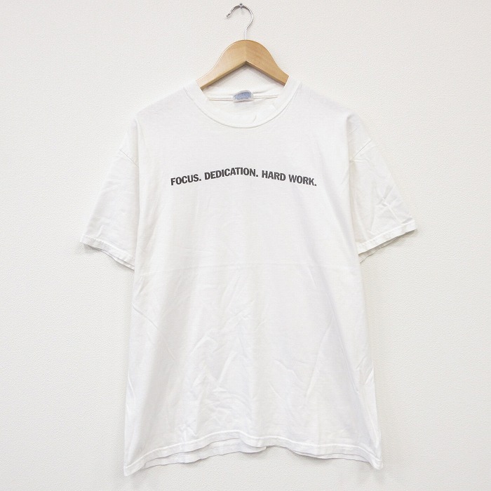 ヘインズ 00s 半袖Tシャツ FOCUS ホワイト メンズL相当 | 古着