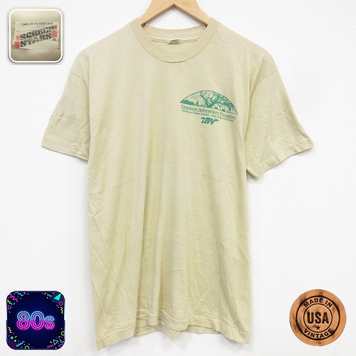 スクリーンスターズ 80s 半袖Tシャツ ボーイスカウト ベージュ メンズM相当 | 古着
