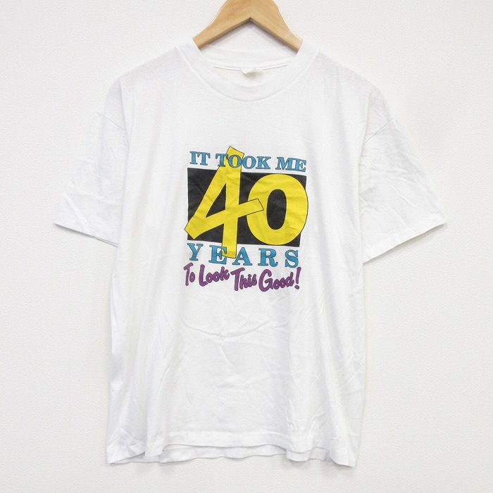 90s 半袖Tシャツ ホワイト メンズL相当 | 古着