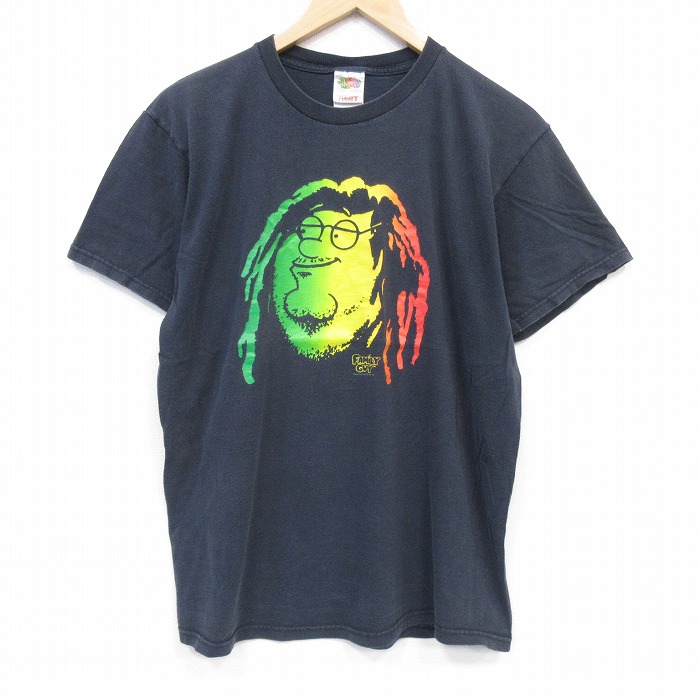 フルーツオブザルーム 00s 半袖Tシャツ ファミリーガイ ブラック メンズL相当 | 古着