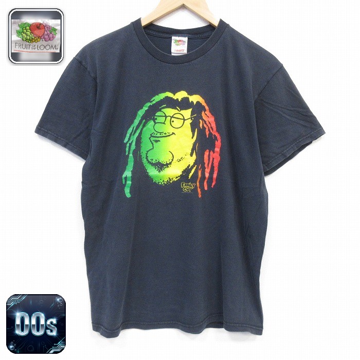 フルーツオブザルーム 00s 半袖Tシャツ ファミリーガイ ブラック メンズL相当 | 古着