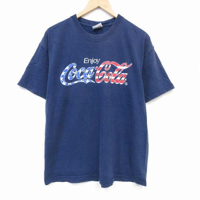 ヘインズ 00s 半袖Tシャツ コカコーラ ネイビー メンズL相当 | 古着
