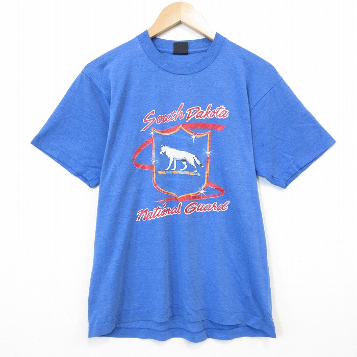 スクリーンスターズ 90s 半袖Tシャツ オオカミ ブルー メンズL相当 | 古着