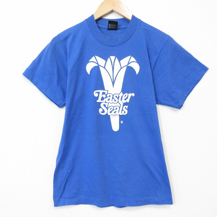 スクリーンスターズ 80s 半袖Tシャツ Easter ブルー メンズS相当 | 古着