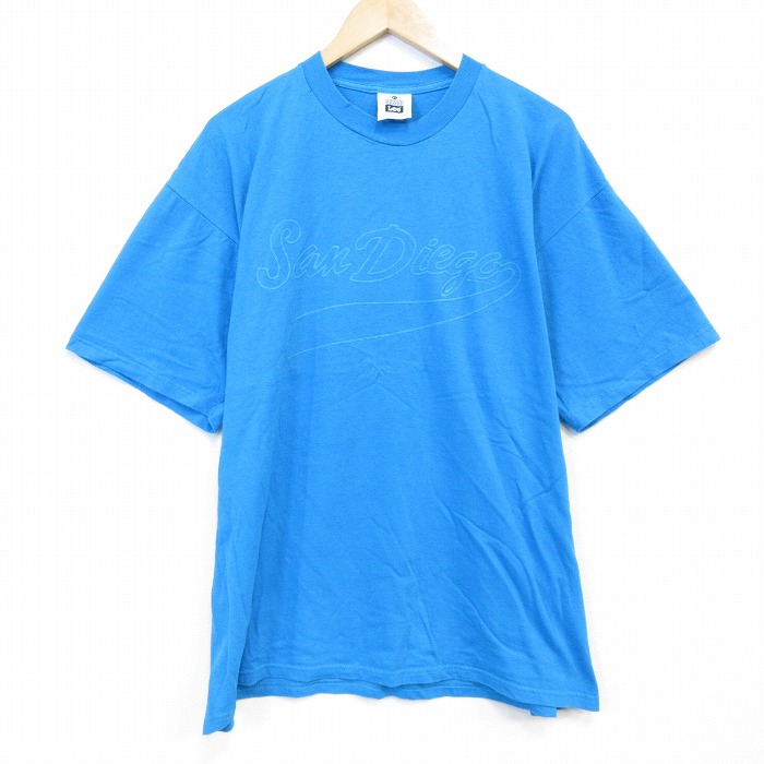リー 90s 半袖Tシャツ サンディエゴ ライトブルー メンズXL相当 | 古着