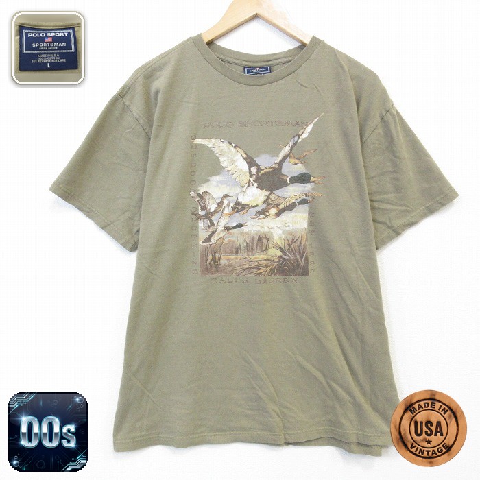 ラルフローレン 00s 半袖Tシャツ スポーツマン ベージュ メンズXL相当 | 古着