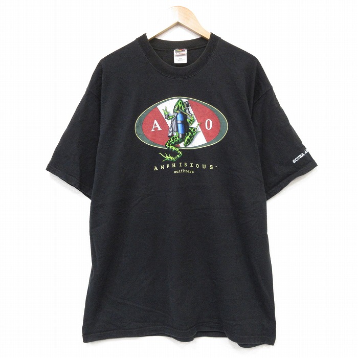 フルーツオブザルーム 90s 半袖Tシャツ スキューバ ブラック メンズXL相当 | 古着