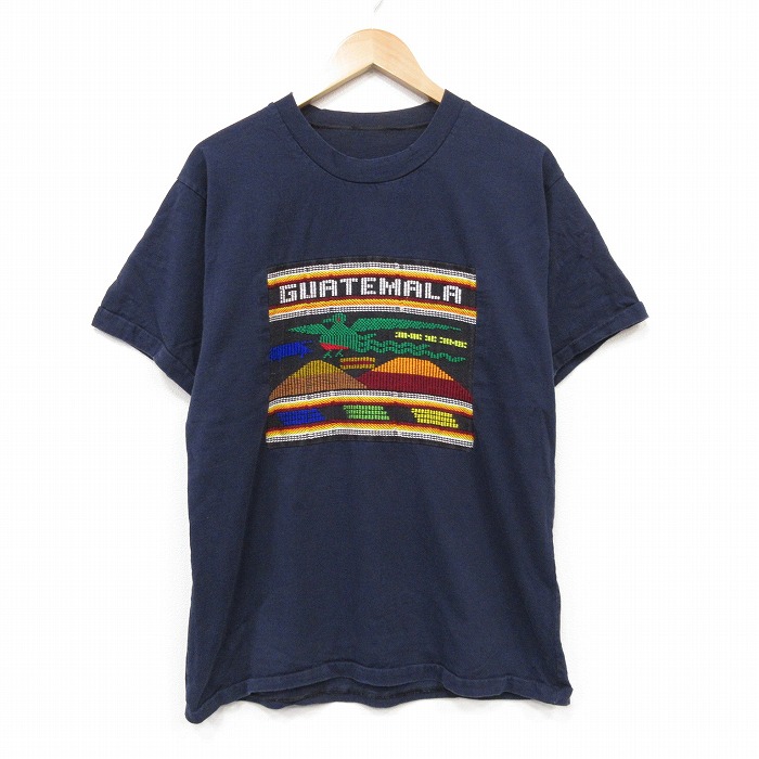 90s 半袖Tシャツ ガテマラ ネイビー メンズM相当 | 古着