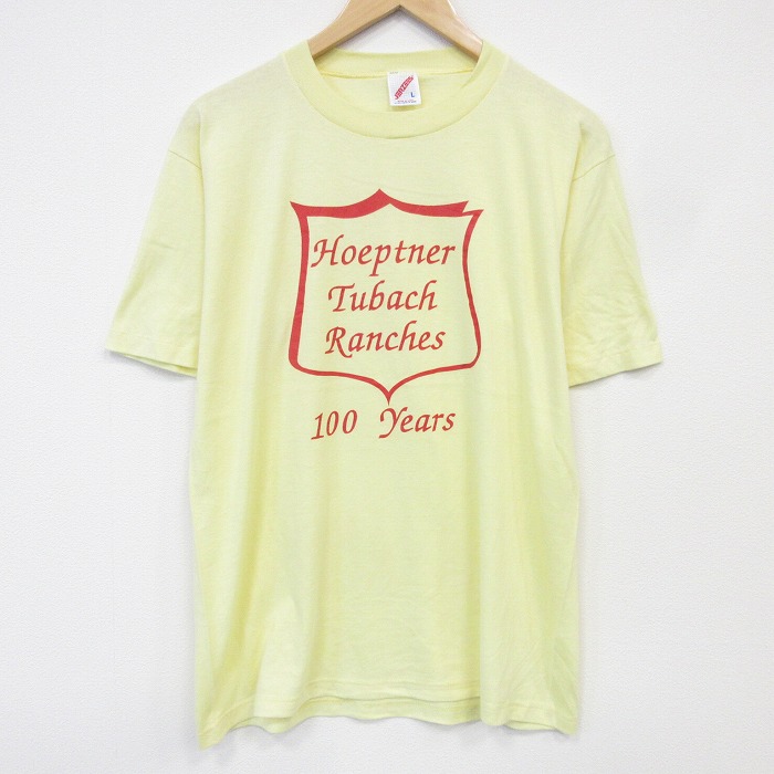 80s 半袖Tシャツ 100 Years イエロー メンズL相当 | 古着