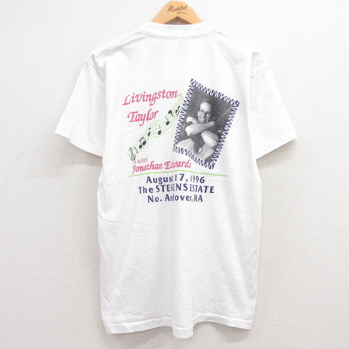 リヴィングストンテイラー 90s 半袖Tシャツ ロックバンド ホワイト M | 古着