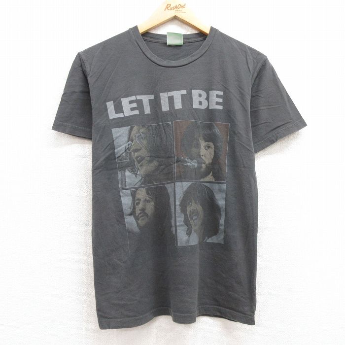 M★古着 半袖 ビンテージ ロック バンド Tシャツ メンズ 00年代 00s ビートルズ The Beatles クルーネック 濃グレー 25jul10 中古
