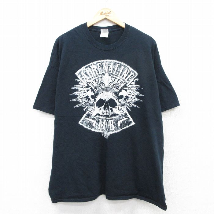 00s 半袖Tシャツ アドレナリンモブプリント ブラック XL | 古着
