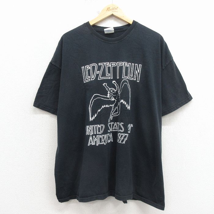 ヘインズ 00s 半袖Tシャツ レッドツェッペリン ブラック XL | 古着