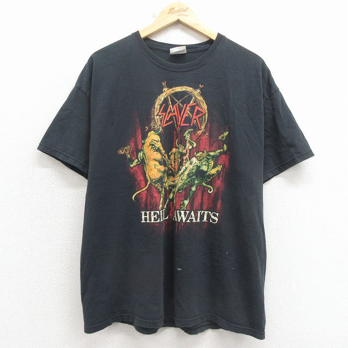 ヘインズ 00s 半袖Tシャツ スレイヤー ブラック XL | 古着