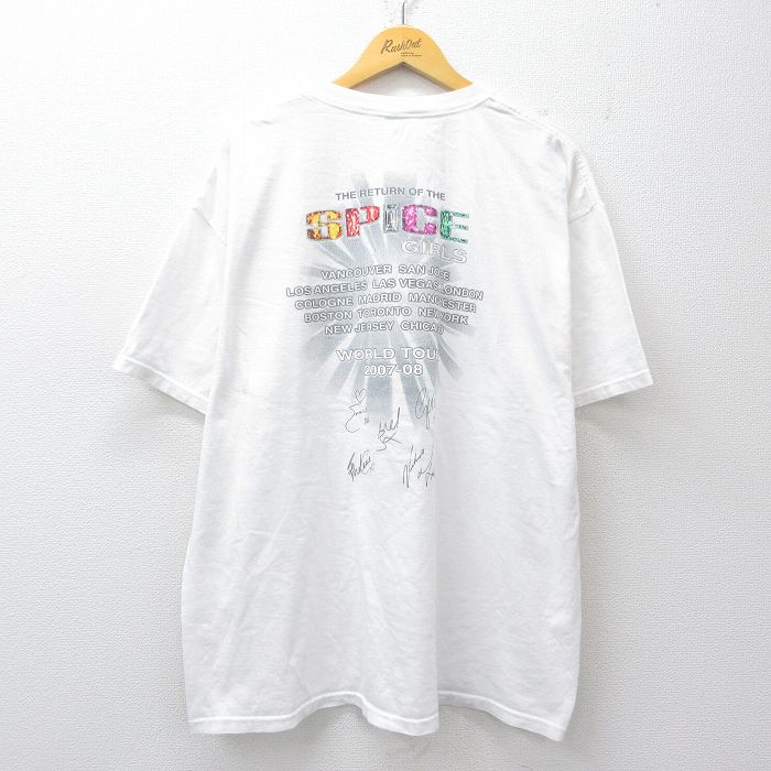 【20%OFF】00s 半袖Tシャツ スパイスガールズ ホワイト メンズXL相当 | 古着