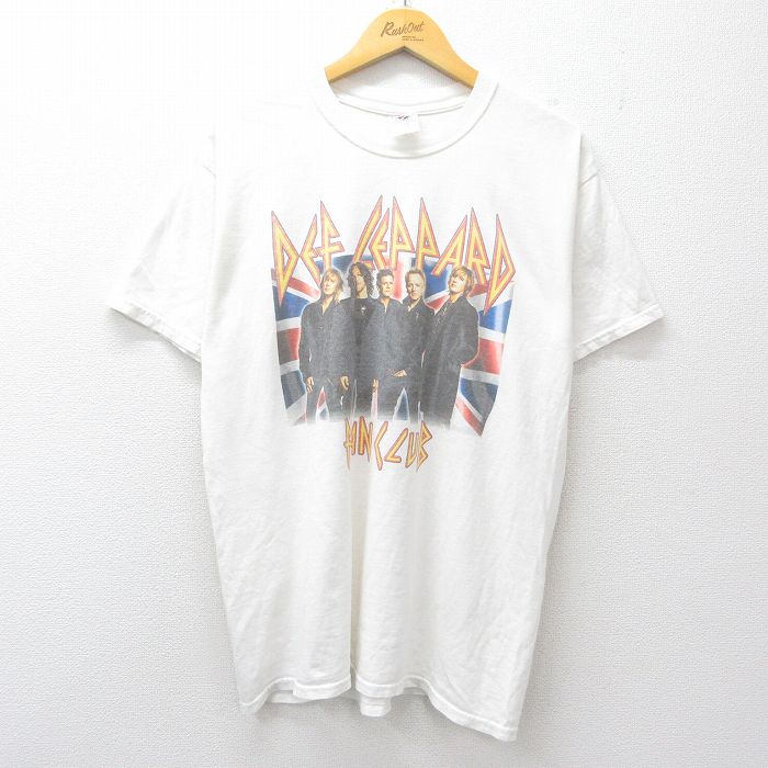 【20%OFF】00s 半袖Tシャツ デフレパード ホワイト メンズL相当 | 古着