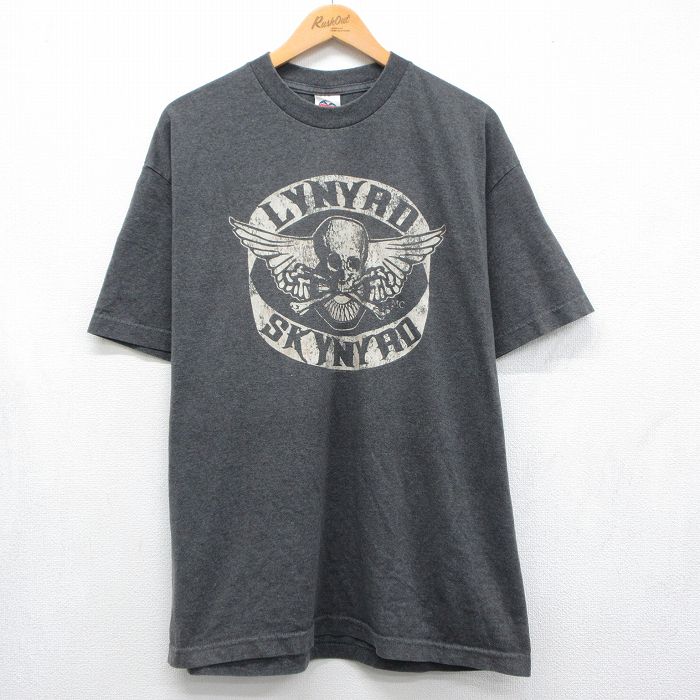 【20％OFF】00s 半袖Tシャツ レイナードスキナード 霜降りグレー メンズXL相当 | 古着
