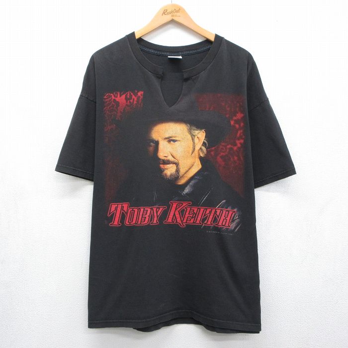 【20％OFF】トビーキース 00s 半袖Tシャツ トビーキースプリント ブラック メンズXL相当 | 古着
