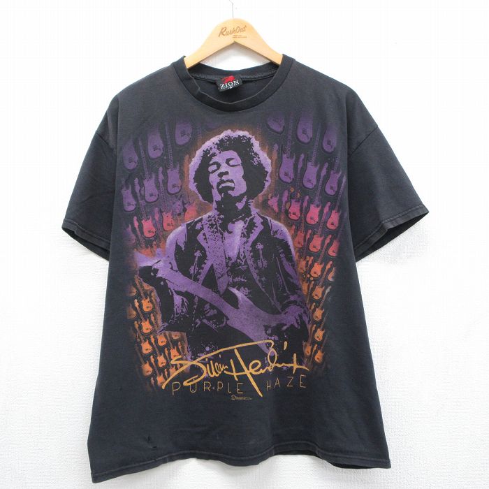 ジミヘンドリックス 00s 半袖Tシャツ ボロ ブラック メンズXL相当 | 古着